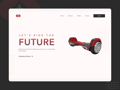 Hoverboard - Future Ride future hoverboard login ride ui ui ux ux webdesign