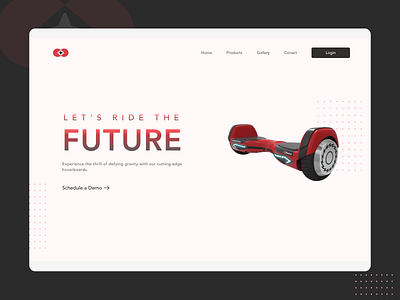 Hoverboard - Future Ride future hoverboard login ride ui ui ux ux webdesign