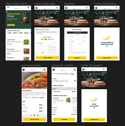 Mobile restaurant table resesvation app. app branding graphic design logo mobile ui