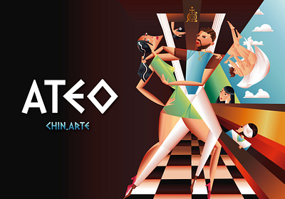Ateo - C.Tangana and Nathy Peluso Poster Design artwork ctangana design graphic design music poster vector