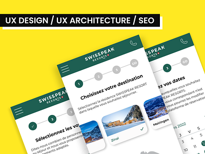 ⛰️ Swisspeak Resorts - Web site's user experience redesign seo ux architecture ux design