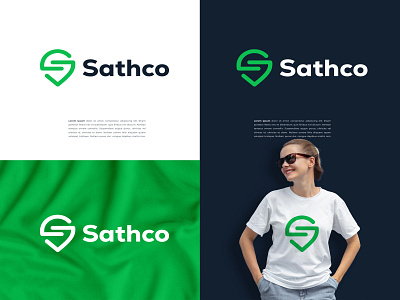 Sathco Logo Design branding design graphic design icon illustration letter s logo logo logo branding logo design mapping logo mark modern logo s logo
