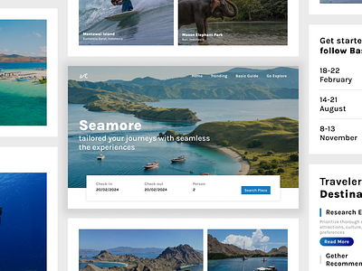 Seamore - Travel Landing Page hotel landing page resort sea travel uiux website