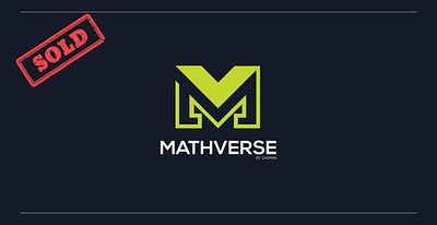 Letter MV logo initial letter m letter v lettermark light green logo minimalist mv sigma