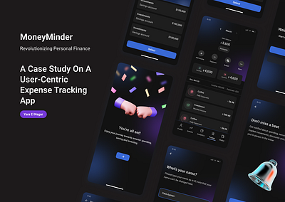 "MoneyMinder" personal expense tracking app app app design design expense expense tracker figma fintech product product design ui user interface ux ux ui