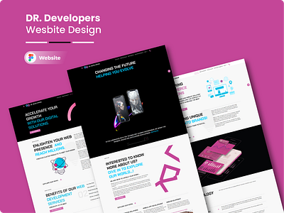 DR. Developers Website Design branding design graphic design ui ui design website website design