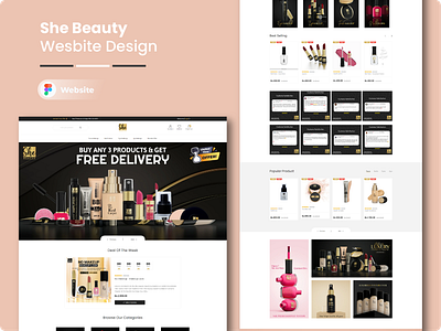 She Beauty Website Design beauty ui design uiux ux design web design website website design