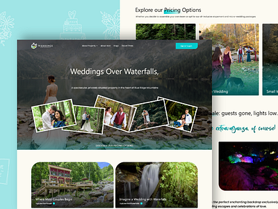 Weddings Over Waterfalls Website Design design design agency development graphic design illustration ui ux web webdesign website