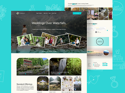 Weddings Over Waterfalls Website Design design design agency development graphic design illustration ui ux web webdesign website