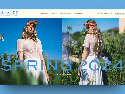 Conceptual redesign of bridal website hero bridal design hero web design website