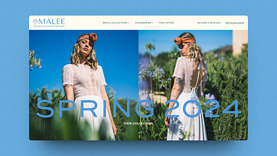 Conceptual redesign of bridal website hero bridal design hero web design website