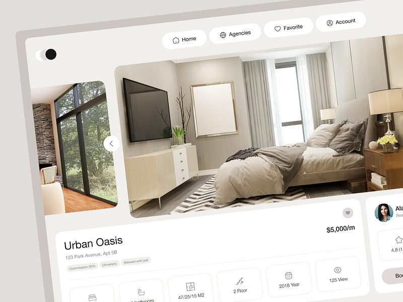 LoftLoom - SaaS Product apartment booking clean home rent houses landing page leasing market minimalist property real estate rent rent house rental renting room ui uiux web design website