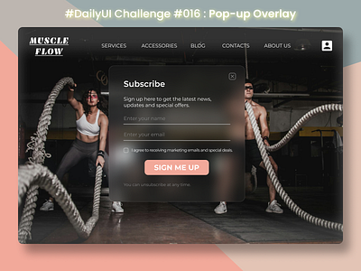 #DailyUI Challenge #016: Pop-up Overlay app branding creative daily dailyui dailyui challenge dailyui016 dailyui16 design graphic design illustration lan landing page logo minimal pop up overlay typography ui ux webpage