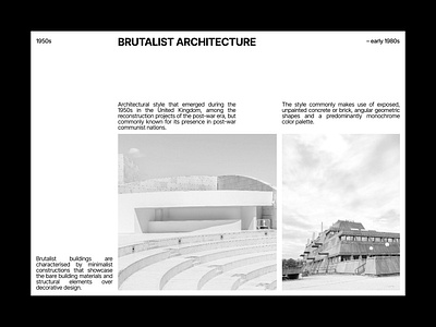 Brutalist architecture / Editorial layout, pt. 15 architecture brutalism design editorial figma graphic design grid landing landing page layout minimal minimalism minimalist poster swiss ui ui design user interface web web design