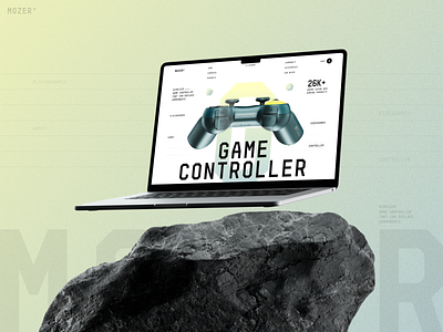 Game Controller Landing Page concept controller design dribbble ecommerce gameplay gaming gaming website joystick landing page online store playstation product ps5 ui web web design webdesign website xbox