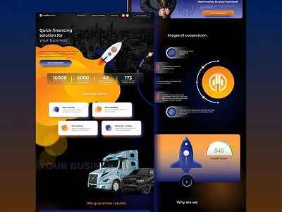 Corporate website | Credit Booster branding design graphic design illustration logo ui uidesign ux uxdesign website