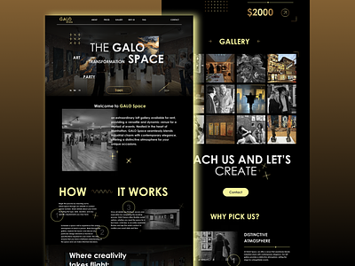 Landing Page | GALO Space branding design landing page ui uidesign ux uxdesign website