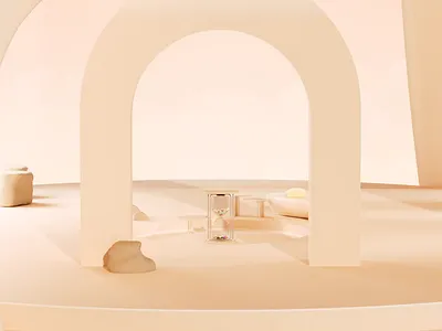 Coarse grain hourglass 3d animation architecture branding cinema4d daylight dynamic elegance flow harmony motion graphics pastel redshift serenity time travel vibes visual zen zoom