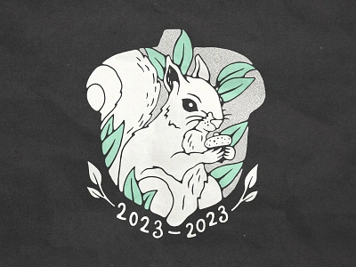 RIP White Squirrel 2023 design handmade illustration lettering rip squirrel texture type typography white white squirrel