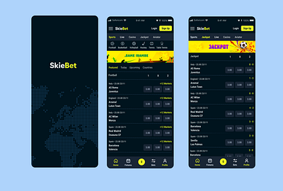 SkieBet Sports Betting App betting figma sports betting ui ux