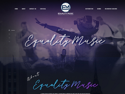 Equality Music UI+Logo 3d branding graphic design logo ui