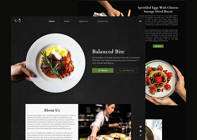 Balanced Bite - Healthy on the Go eat food fresh gluten free healthy healthy food interface landing page restaurant ui ui design uiux user interface ux ux design vegan vegetarian web web design website