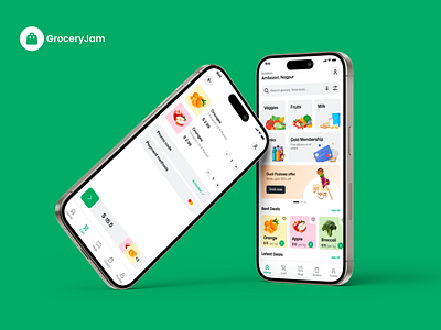 Grocery App UI Design app branding graphic design ui uiux