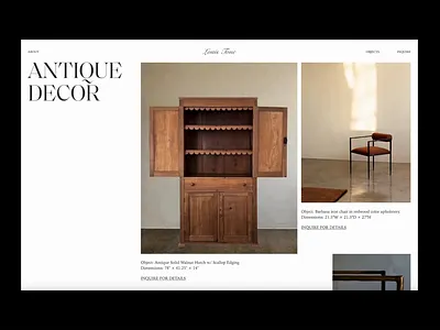 Portfolio Website Layout animation architecture brand identity branding decor graphic design interior logo minimalism motion graphics portfolio ui ux website