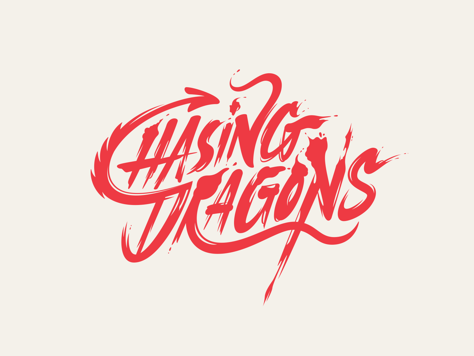 Chasing Dragons – calligraphy clothing print calligraphy clothing print font lettering print process sketch t shirt print type typography