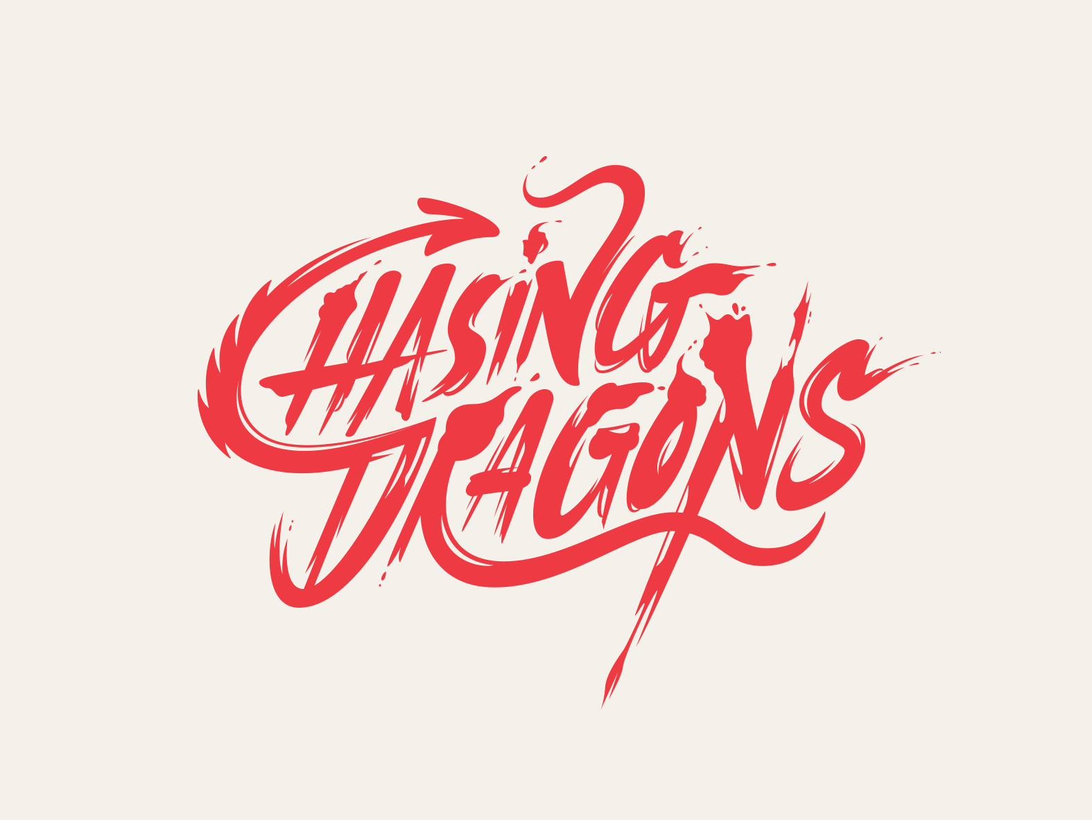 Chasing Dragons – calligraphy clothing print by Nikita Bauer on Dribbble