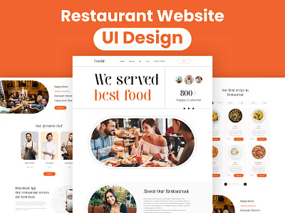 Foodie- Restaurant Landing Page branding graphic design ui