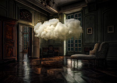 The Curious Cloud art cloud curious design digital art graphic design photo manipulation room vintage
