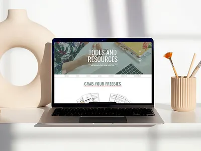 Amelia Sage Resources Showit Website Template Add-On Page creative website templates resources page showit showit designer showit templates showit website design web designer website page templates