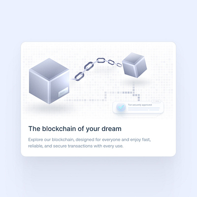 Blockchain card graphic design ui
