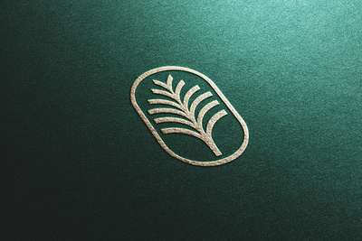 Palm Leaf Logo bohemian boho branch brand decoration design elegant identity illustration logo logo design logotype minimal minimalist nature palm leaf logo plant simple template