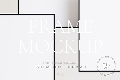 MINIMALIST Black Frame Mockup Set black frame frame frame mockup mockup thin frame