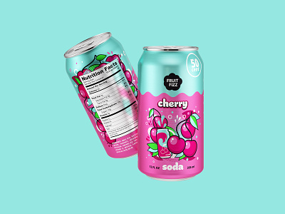 Soda can design 3d aluminium can berry branding can cherry design drink energy drink fruit graphic design identity illustration logotype packaging soda sweet vector