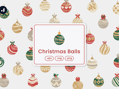 Christmas Balls Illustration christmas christmas balls illustration christmas decor christmas globe christmas holiday christmas illustration christmas ornament christmas winter happy christmas happy holidays landing page template merry merry christmas winter winter festival winter holiday winter vacation