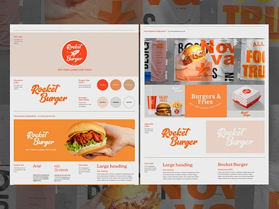 Brandboard for Rocket Burger * / Brand Identity - Logo - Name brand brand identity brandboard branding design graphic design logo packaging packagingdesign ui ux vector