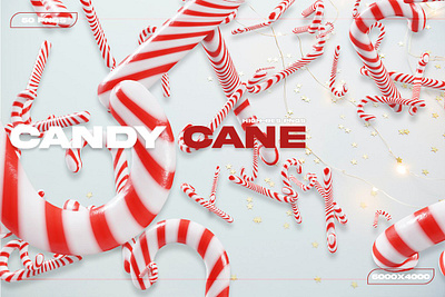 Candy Cane- Christmas PNGs 3d abstract candies candy candy cane christmas pngs clothes covers designs flyers food graphic design meta balls peppermint shapes social media ui vibes