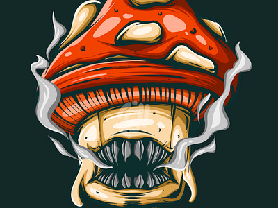 Monster Mushroom apparel art character clothing design doodle illustration merchandise monster mushroom sticker