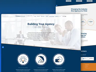Brokers International Website Design branding dashboard design graphic design mobile app design ui ux website design website development
