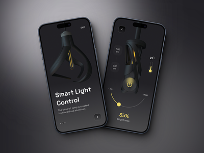 Smart Home Lighting App app chandelier control design figma home light minimal mobile smart ui uiux ux website
