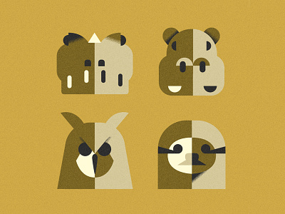 Animasks (PSE '24) animals branding character design editorial grain graphic design illustration