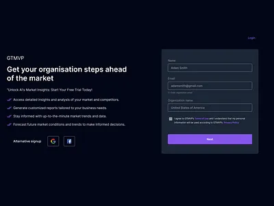Sign Up screen ai authentication create account login sign up ui uidesign