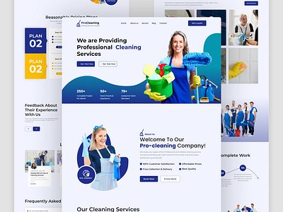 Cleaning Service Website landing page cleaning company cleaning service cleaning website eco figma design home cleaning homepage interface design landing page office cleaning responsive design ui user experience ux web design web page website website header website landing page website ui design