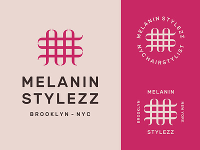 M-Stylezz brand colors emblem hair hairstyle hairstylist logo melanin monogram seal style stylist symbol system thread weave