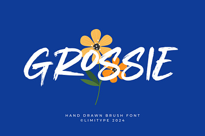 Grossie - Hand drawn brush Font french font