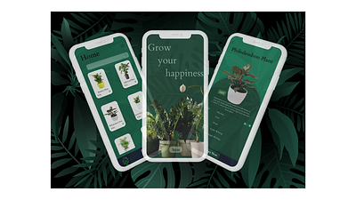 Plant App UI app design graphic design mobile plant ui ux