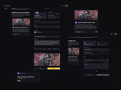 Sessions / Redefined coaching dark mode gaming sessions wizard